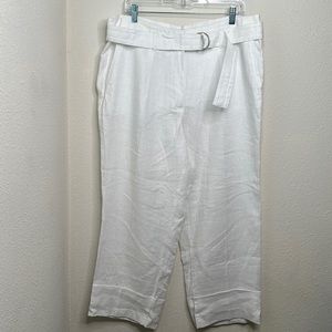 Taifun White Linen Pants